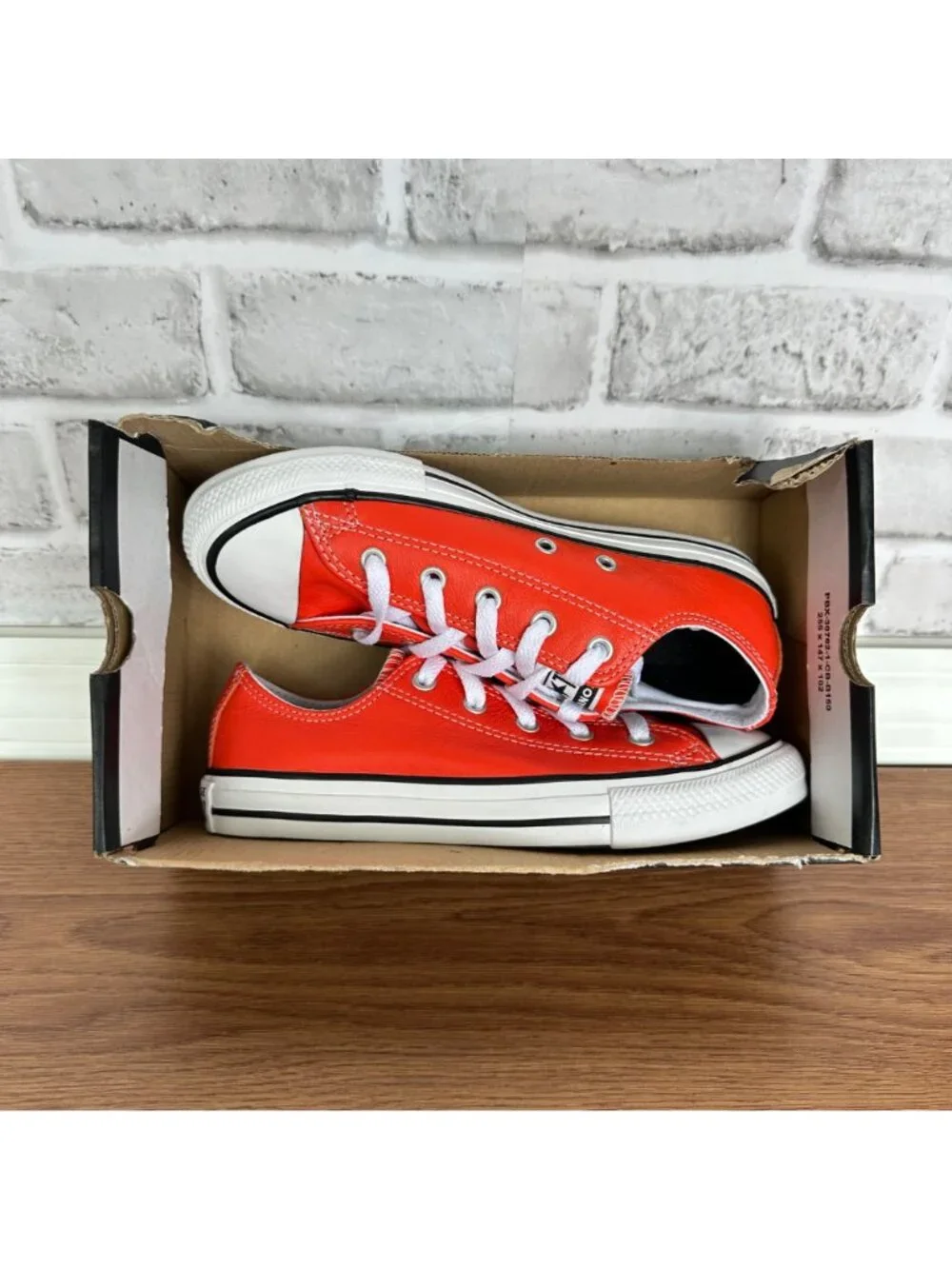 ⭐Rare Converse ALL STAR CTAS OX Sz 12 Toddler Shoes Leather Orange Red A04425C
